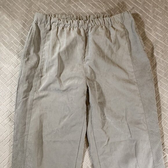 Perry Ellis America Mens XL Activewear Pants Gray Faux Suede Breathable Straight - Picture 2 of 11